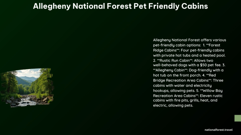 Allegheny National Forest Pet Friendly Cabins