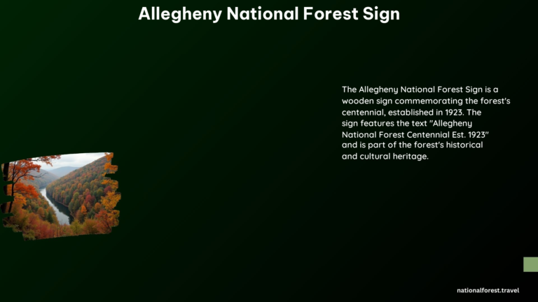 Allegheny National Forest Sign