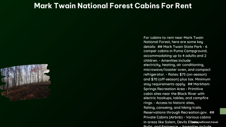 mark twain national forest cabins for rent