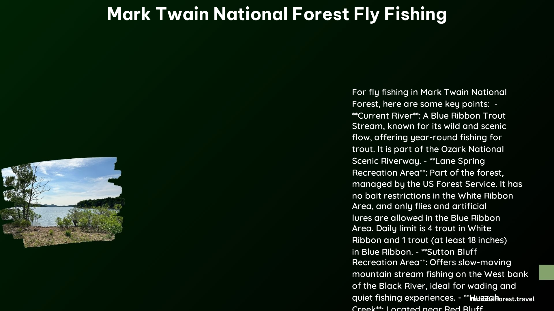 mark twain national forest fly fishing