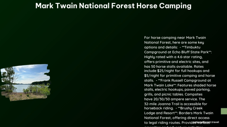 mark twain national forest horse camping