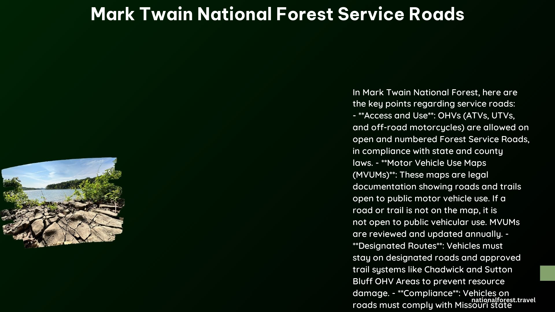 mark twain national forest service roads